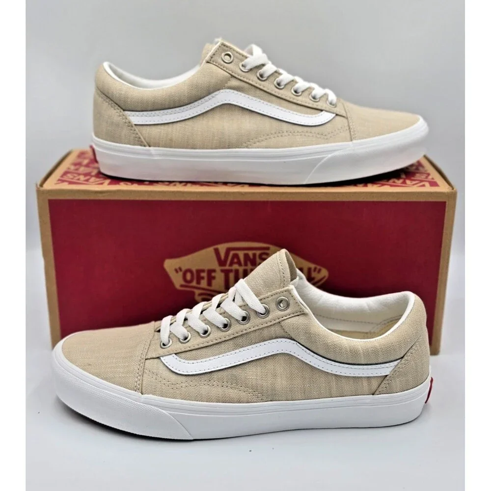 Vans Old Skool Summer Linen Rainy Day Men’s 9.5 Women’s 11 New With Box